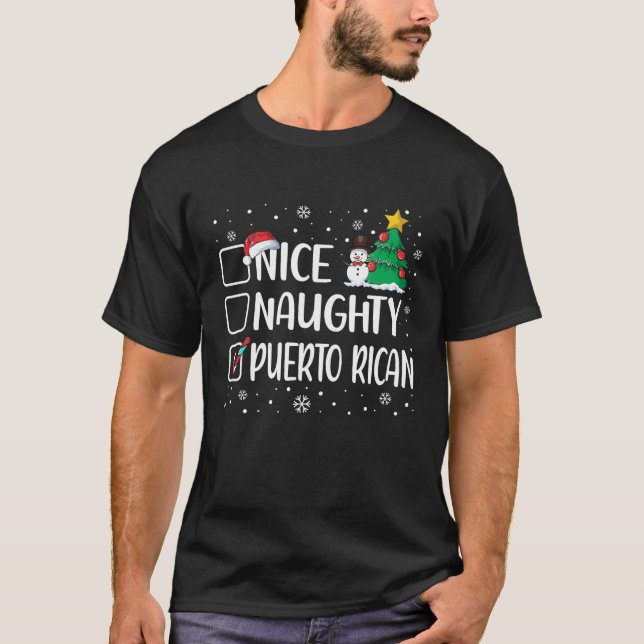 Camiseta Belo porto-riquenho Natal Porto Rico Ele (Frente)