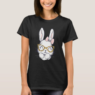 Camiseta Belo Rosto Colar Óculos Leopardo Banda de Cabeça F
