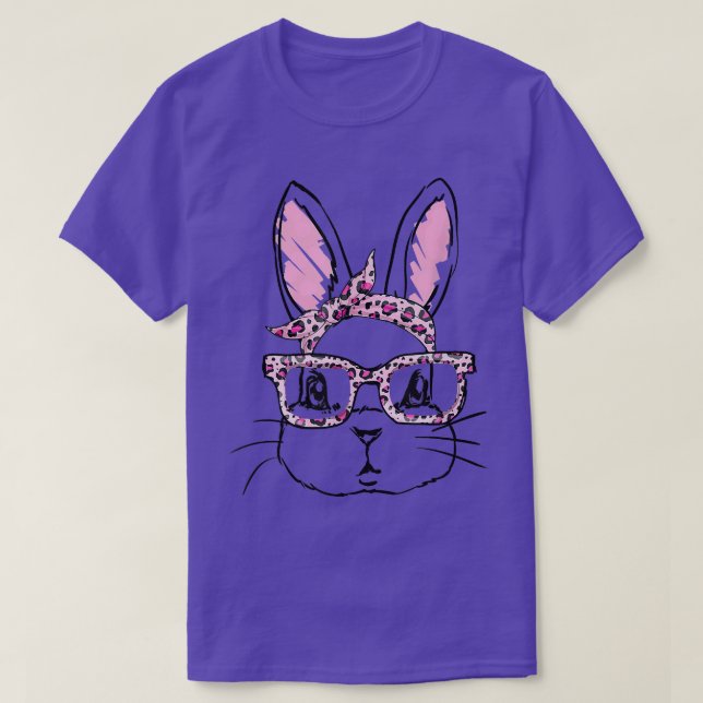 Camiseta Belo Rosto Colar Óculos Leopardo Banda de Cabeça F (Frente do Design)