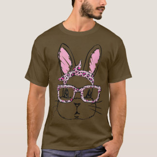Camiseta Belo Rosto Colar Óculos Leopardo Banda de Cabeça F