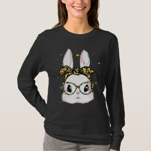 Camiseta Belo Rosto Colar Óculos Leopardo Banda de Cabeça F