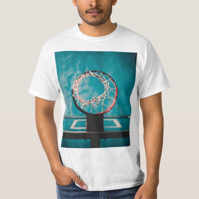Camiseta Belo Trabalho de arte de basquete (Frente)