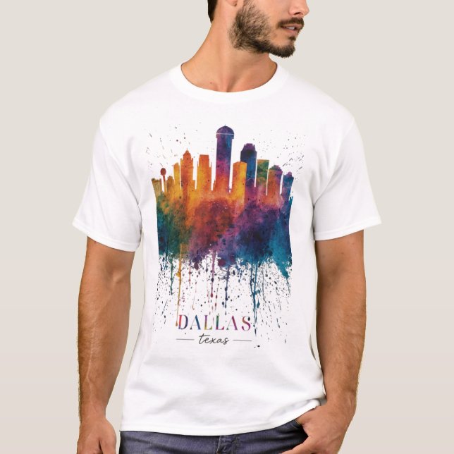 Camiseta Belo Tributo Colorido a Dallas Texas (Frente)