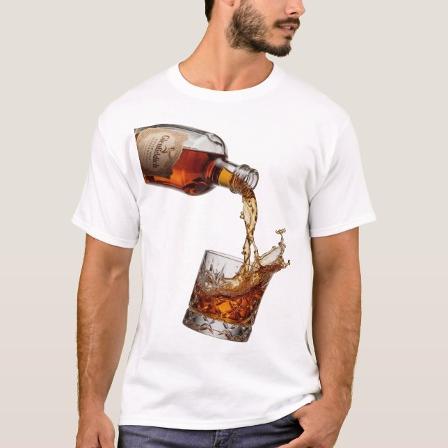 Camiseta Belo UÍsque MALT SIMPLES GLENFIDDICH Prata (Frente)