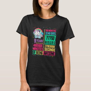 Camiseta Belo Unicórnio, 9 anos de vida, arco-íris 9º an