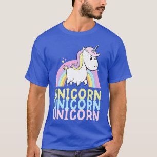 Camiseta Belo Unicórnio Com Garotas Arco-Íris Dão