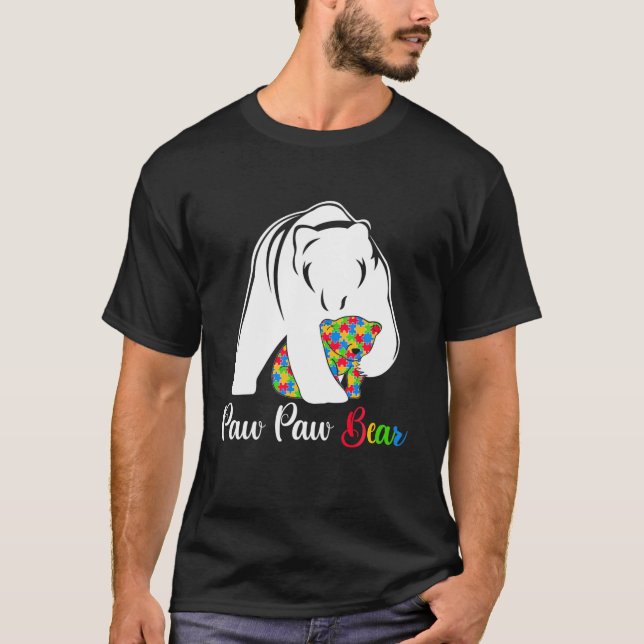 Camiseta Belo Urso de Vaca Autismo Sensibilização Família A (Frente)