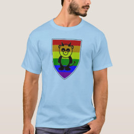 Camiseta Belo Urso Gay panda no arco-íris