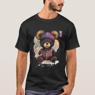Camiseta Belo Urso Para Gatinhos Amantes Coloridos Gatinho