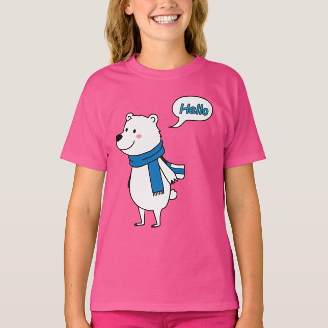 Camiseta Belo Urso Polar com amor - doce (Frente)