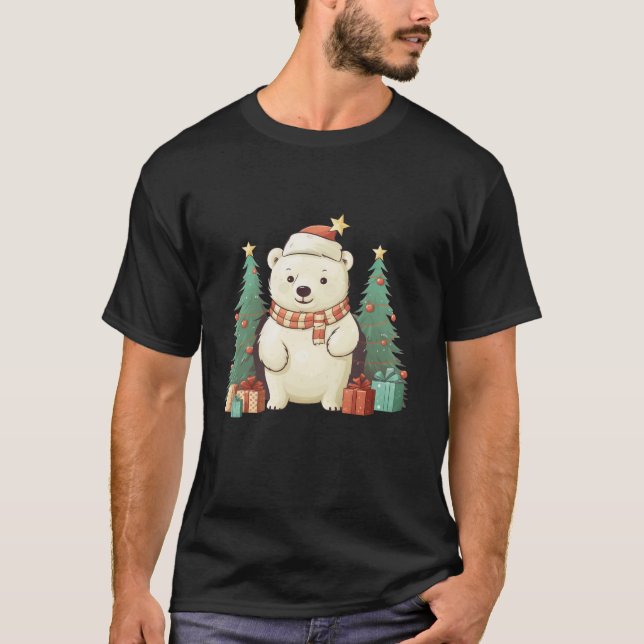 Camiseta Belo Urso Polar de Natal (Frente)