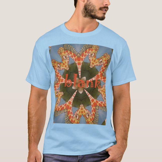 Camiseta Belo vazio de girafa colorida africana (Frente)