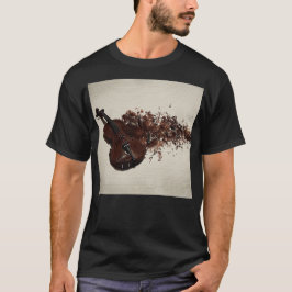 Camiseta Belo violino com motivos musicais