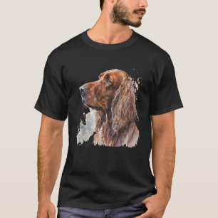 Camiseta Belo Watercolor - irlandês Setter Retrato
