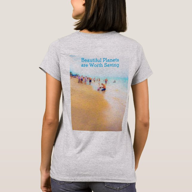 Camiseta Belos planetas valem a pena salvar (Verso)