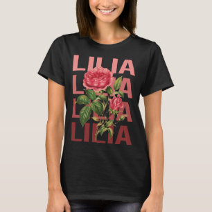 Camiseta Belos Rosas - Nome Lilia