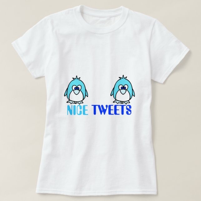 Camiseta Belos Tweets no Twitter Engraçado Bobo de humor su (Frente do Design)