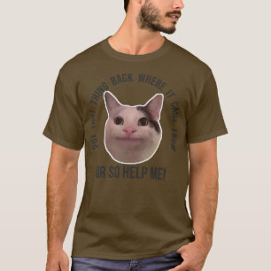 Camiseta Beluga Cat Meme Colocou Isso De Volta De Onde Veio