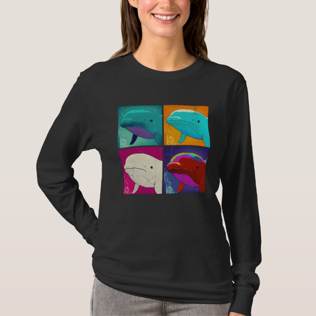 Camiseta Beluga Whale Pop Illustration Colorful Animal Men (Frente)