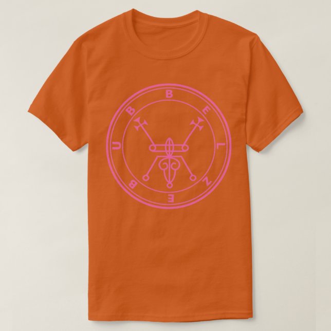 Camiseta Belzebub Sigil manifesta aparição de demônios (Frente do Design)