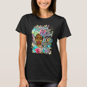 Camiseta Bem-aventurada É Aquela Que Creu Afro Menina Relig