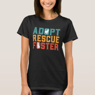 Camiseta Bem-estar animal ADOTE RESGATE MAIS RÁPIDO ENGRAÇA