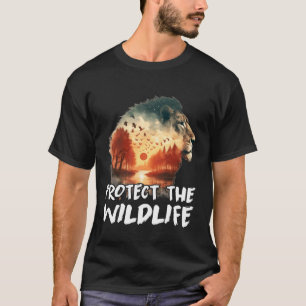 Camiseta Bem-estar animal PROTEJA A VIDA SELVAGEM Direito d