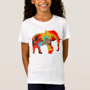 Camiseta Bem-Estar Animal - Silhueta Elefante Fractal 1