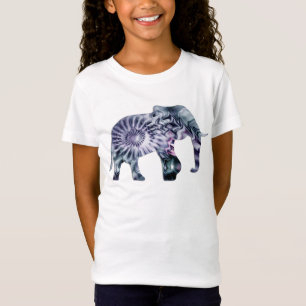 Camiseta Bem-Estar Animal - Silhueta Elefante Fractal 2