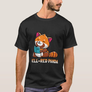 Camiseta Bem Panda Vermelho Livrouco Lendo Livros Panda