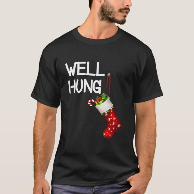 Camiseta Bem pendurado natal (Frente)