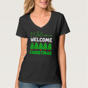 Camiseta Bem-vinda Árvore de Natal Design de Feriado-85600
