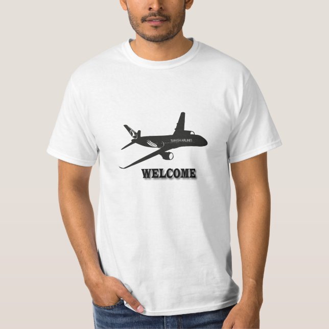 Camiseta Bem-vindas à companhia aérea turca (Frente)