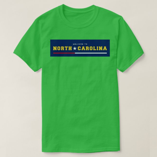 Camiseta Bem-vindo à Carolina do Norte 1 (Frente do Design)