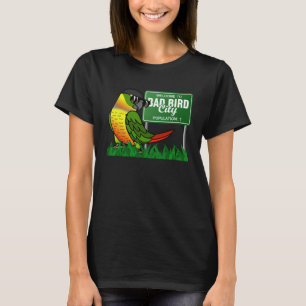 Camiseta Bem-Vindo A Cidade Má De Pássaro Eu Amarelo Verde