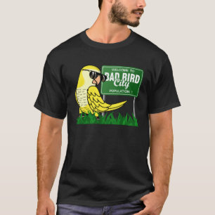 Camiseta Bem-Vindo À Cidade Má De Pássaros Eu Monge Amarelo
