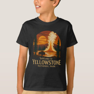 Camiseta Bem-vindo à Embroiderme Yellowstone Nacional EUA