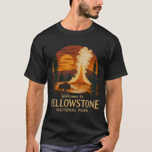 Camiseta Bem-vindo à Embroiderme Yellowstone Nacional EUA