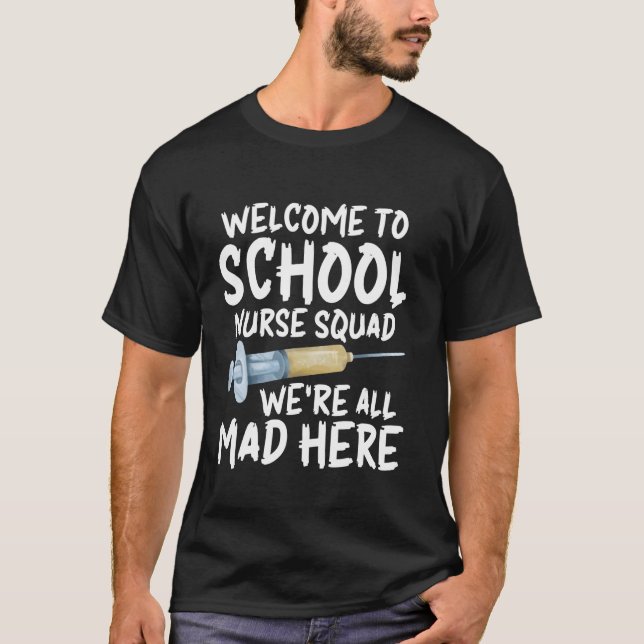 Camiseta Bem-vindo à Equipe da Enfermeira Escolar (Frente)