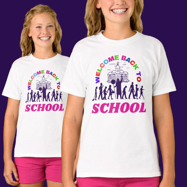 Camiseta Bem-Vindo À Escola (Criador carregado)