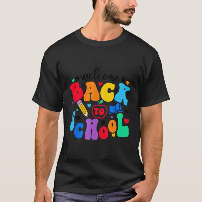 Camiseta Bem-Vindo À Escola No Primeiro Dia Do Professor (Frente)