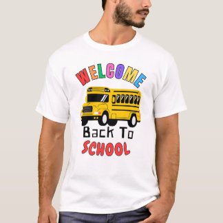 Camiseta Bem-Vindo À Escola - Ônibus Engraçado