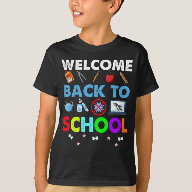 Camiseta Bem-Vindo À Escola - Professor Engraçado De Volta  (Frente)