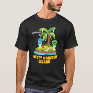 Camiseta Bem-Vindo À Ilha Potty Monster