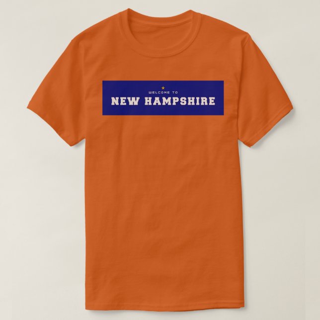 Camiseta Bem-vindo a New Hampshire (Frente do Design)