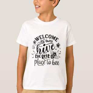 Camiseta Bem-vindo à Nossa Colmeia Abelha Divertida Primave