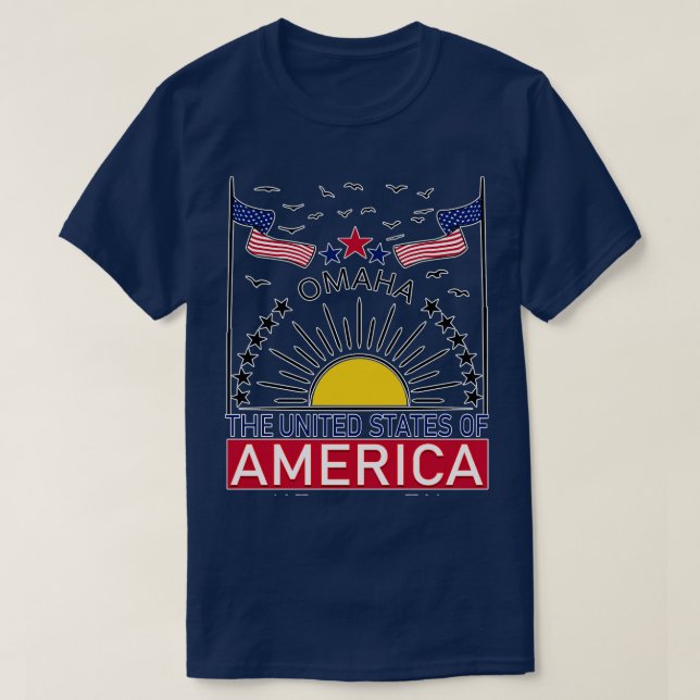 Camiseta Bem-vindo a Omaha Bem-vindo a Nebraska (Frente do Design)