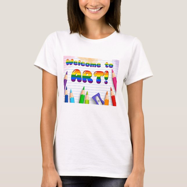 Camiseta Bem-vindo à Sala de Aula de Arte (Frente)