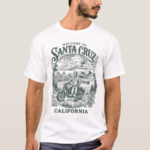Camiseta Bem-vindo a Santa Cruz Costa da Califórnia