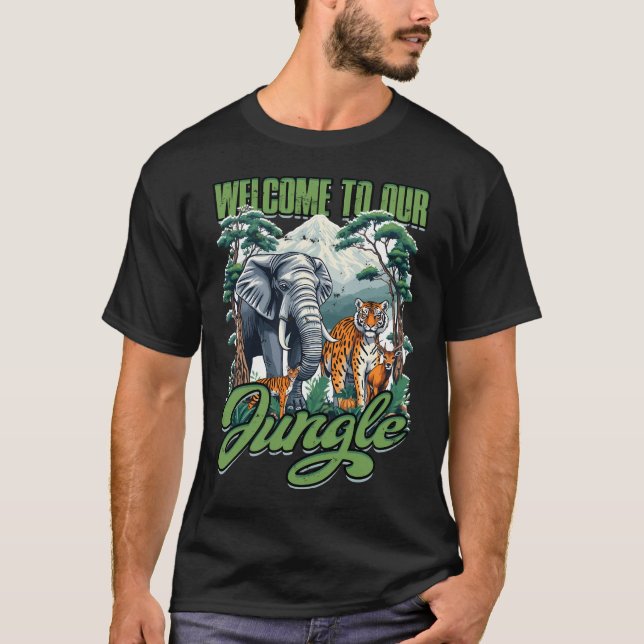 Camiseta Bem-vindo à Selva - Diversão (Frente)